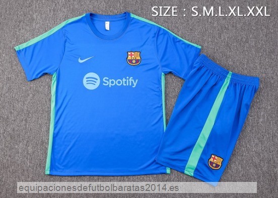 Nuevo Entrenamiento Conjunto Completo Barcelona 23/24 Azul I Verde Baratas
